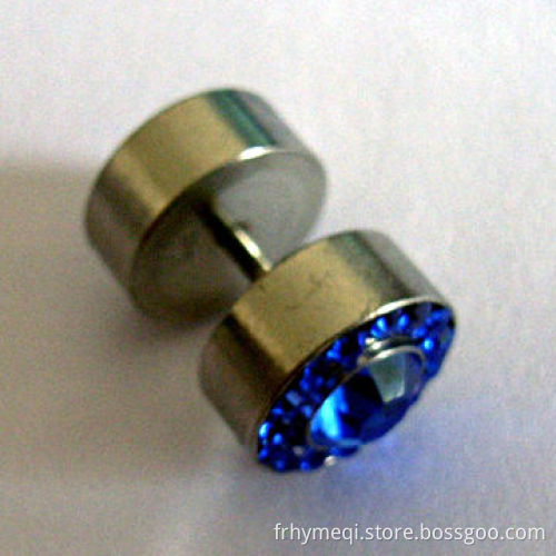 Body jewelry, SS with crystal earrings, made of 316 stainless steel
